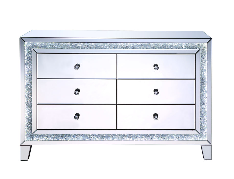 Noralie - Accent Table - Led, Mirrored & Faux Diamonds