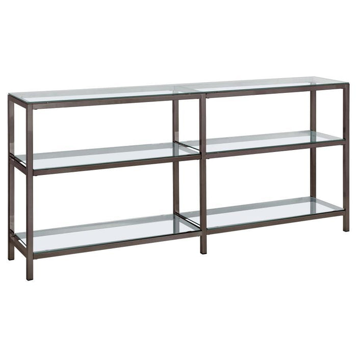 Kate - 2-Tier Bookcase - Black Nickel