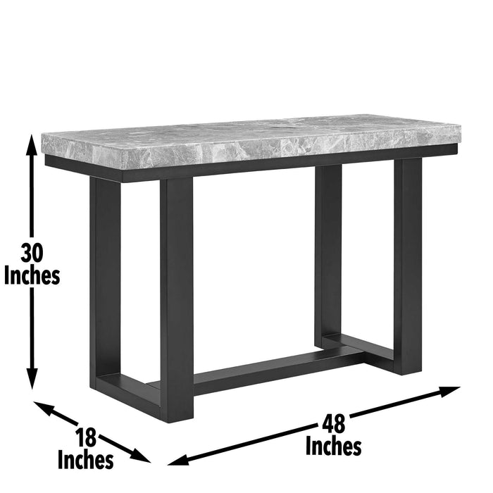 Lucca - Marble Sofa Table - Gray