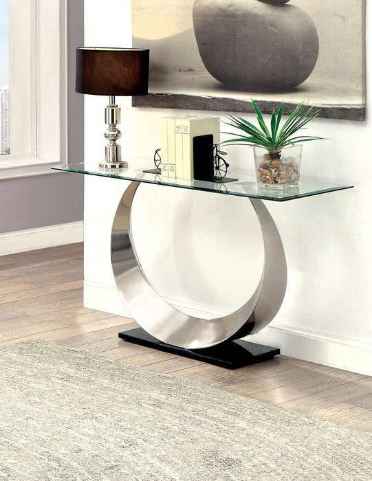 Orla - Sofa Table - Satin Plated / Black