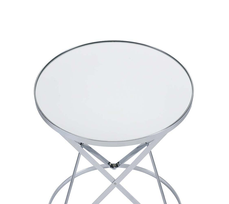 Flux - Accent Table - Mirror & Chrome Finish