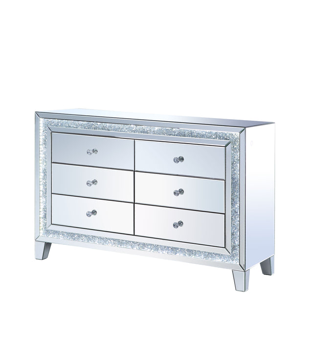 Noralie - Accent Table - Led, Mirrored & Faux Diamonds