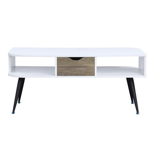 Halima - Accent Table - White & Black Finish