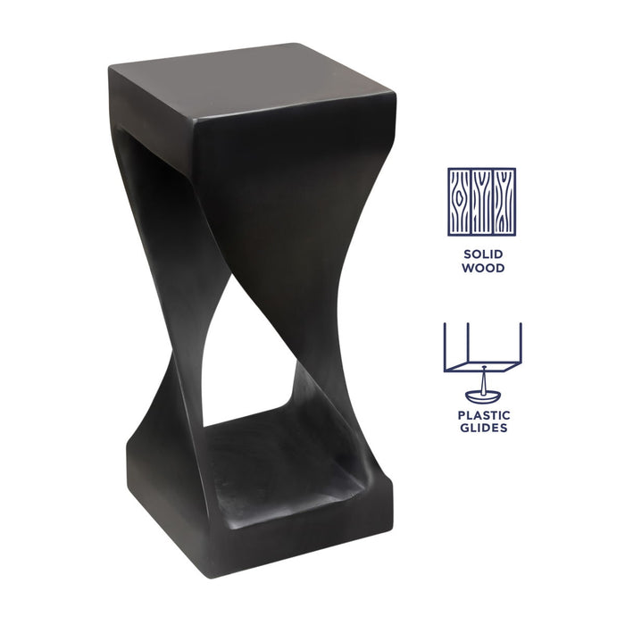 Solana - Solid Wood Accent Table - Black