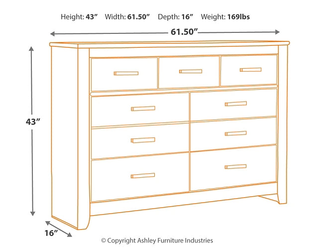 Brinxton Queen/Full Panel Headboard with Dresser