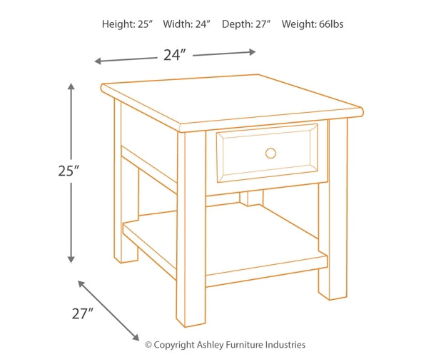 Tyler Creek Coffee Table with 1 End Table