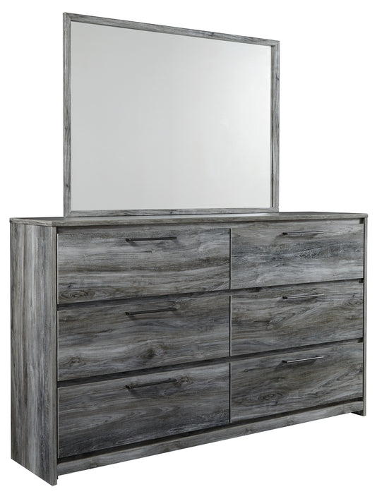 Baystorm Full Panel Bed with Mirrored Dresser and Nightstand