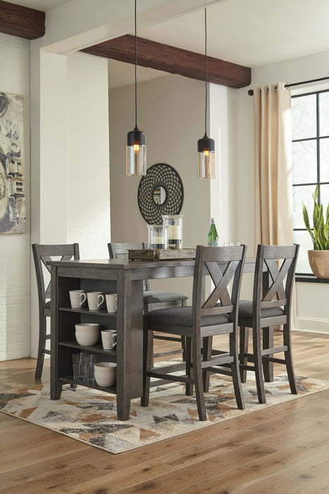 Ashley Express - Caitbrook Counter Height Dining Table and 4 Barstools