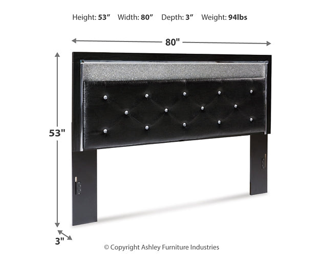 Kaydell King Upholstered Panel Headboard with Dresser